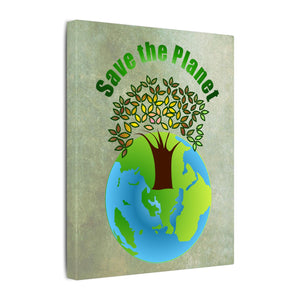 Save the planet, Matte Canvas, Stretched, 0.75"