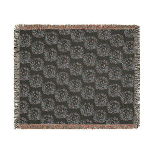 Woven Blanket — Reversible floral Pattern Throw (Cozy Modern Home Accent)