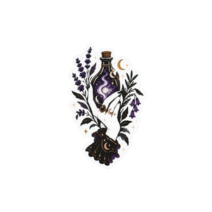 Mystical potion botanical kiss-cut vinyl decal - home decor decals