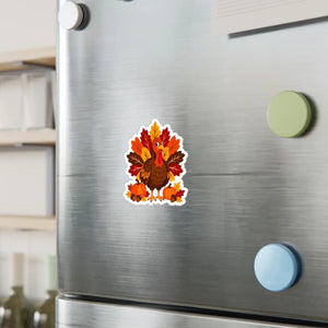 Thanksgiving turkey kiss-cut vinyl decal - home decor decals