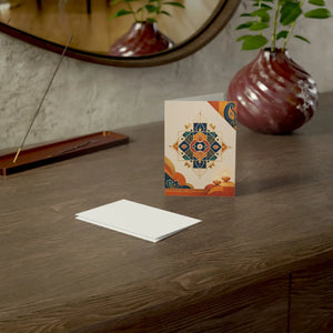 Diwali rangoli greeting card - festive lanterns & diyas pack (1/10/30/50) - cards
