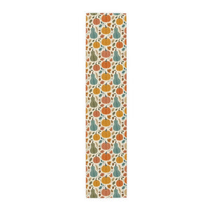 DipaliZ harvest runner in muted rust, mustard and teal on cream