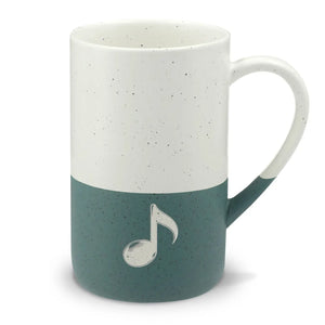 Musical note speckled ceramic mug - mugs