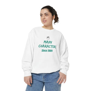 DipaliZ personalized Main Character garment-dyed sweatshirt - sold in sizes S to 3XL