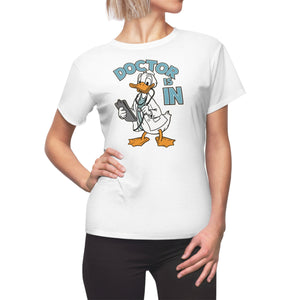 Women's 'A Duck with The Doctor' Cut & Sew Tee — All-Over Print
