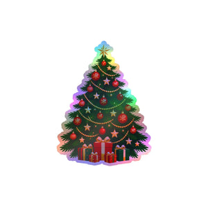 Christmas tree kiss-cut vinyl decal - home decor decals
