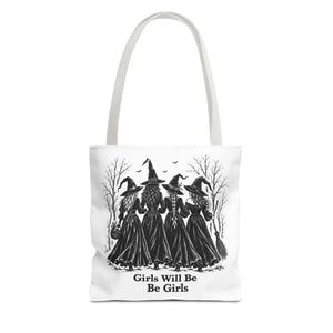 Witch Sisters Tote — “Girls Will Be Girls” Halloween Tote Bag