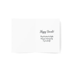 Happy diwali greeting card with floral diyas – festival of lights wishes - cards
