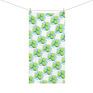 Lime citrus pattern mink-cotton towel - towels