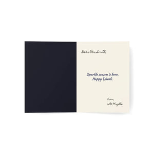 Personalized, Happy Diwali Greeting Card — Festival of Lights Fireworks Design