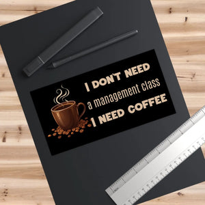 DipaliZ coffee humor vinyl bumper sticker - a single roasted brown ink