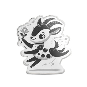 Goat Acrylic Figurine — Cute Hand-Painted Style Custom Cut Statue