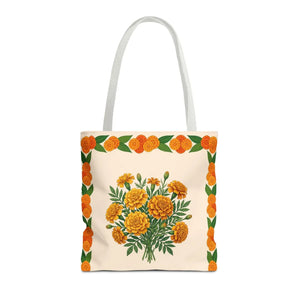 Bouquet reading as a botanical study on a light DipaliZ tote