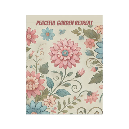 Peaceful Garden Retreat with Spring flowers, Garden & House Banner