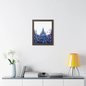 Dipaliz a futuristic city framed vertical poster - posters prints & visual artwork