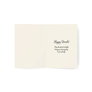 Happy diwali greeting card – floral light and blessings design - cards