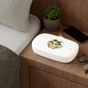 Cute mystical frog uv phone sanitizer & wireless charging pad - chargers
