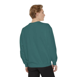 Personalized, Vibe Dealer Garment-Dyed Sweatshirt — Soft Vintage Blue Crewneck