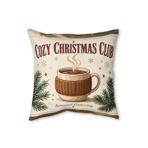 Marshmallows drawn from above on the DipaliZ Cozy Christmas Club pillow