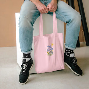 Personalized, Embroidered 'Cheers to New Beginnings' Floral Tote