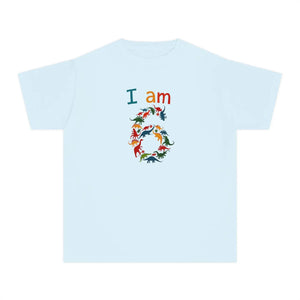 Youth Tee — "I Am" Colorful Dinosaur Graphic Kids Shirt