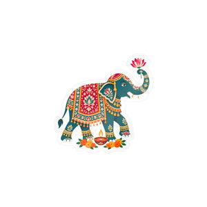 Decorative indian elephant kiss-cut vinyl decal - home decor decals