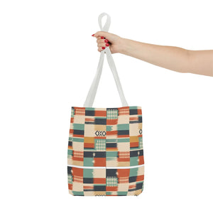 Aztec Patchwork Tote Bag – Boho Geometric All-Over Print Tote