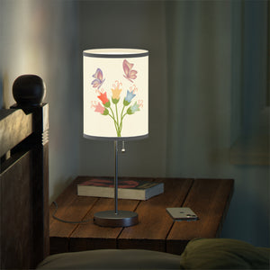 Flowers with Butterflies, Lamp on a Stand, US|CA plug