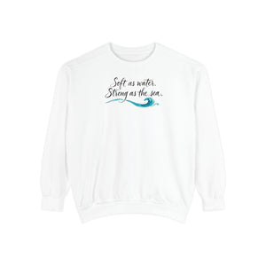 Soft as a Petal, Strong as the Sea Inspirational Sweatshirt