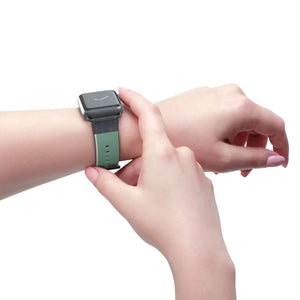 Boho Tie-Dye Watch Band – Green & Terracotta Patterned Apple Watch Strap