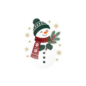 Snowman christmas kiss-cut vinyl decal - home decor decals