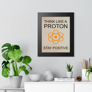Be positive framed vertical poster - posters