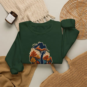Michigan fall autumn colors crewneck sweatshirt - sweatshirts