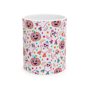 Colorful disco unicorn ceramic mug - mugs