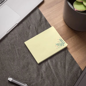 Eucalyptus sprig corner post-it note pads | floral sticky notes - notebooks & notepads