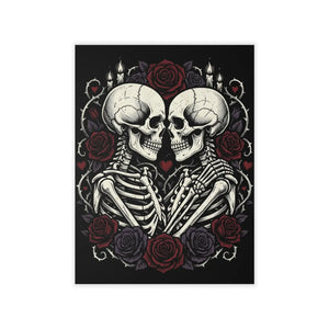 Romantic skull couple artwork on a DipaliZ gothic wall decal