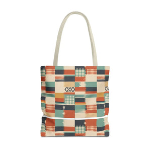Aztec Patchwork Tote Bag – Boho Geometric All-Over Print Tote