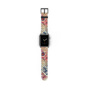 Geometric Floral Mosaic Watch Band – Colorful Vintage Art Pattern