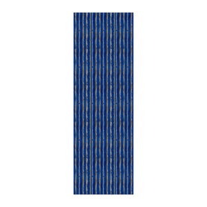 Navy & Gold Watercolor Stripe Fabric by the Yard — Spun Polyester