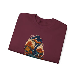 Michigan fall autumn colors crewneck sweatshirt - sweatshirts