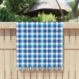 Boho Plaid Beach Towel - Coastal Escape Design - Dipaliz - 38’’ × 81’’ / Polyester - Home Decor