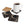 Moon Raven Cork Coaster Set — Gothic Floral Drink Coasters