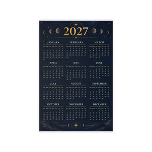 DipaliZ moon phase calendar decal printed on 0.15 mm polyester film