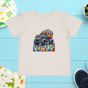 Easter eggs on a truck Toddler Short Sleeve Tee