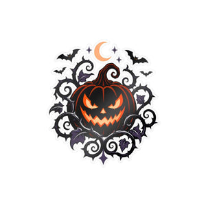 Halloween pumpkin kiss-cut vinyl decal - home decor decals