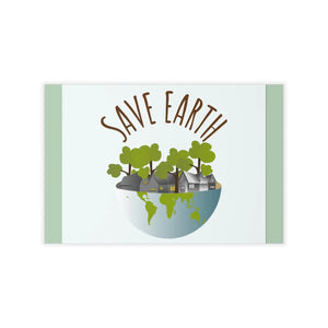 Save Earth Wall Decal – Eco-Friendly Globe Illustration for Home & Classroom