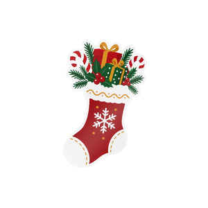 Christmas stocking kiss-cut vinyl decal - home decor decals