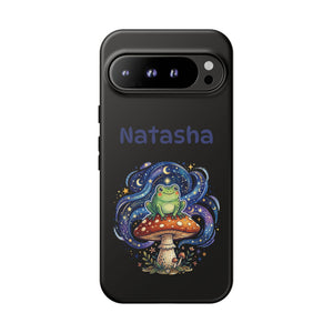 Personalized Frog on Mushroom Tough Phone Case