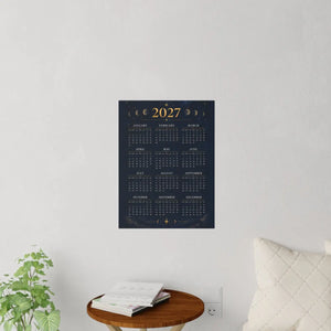 Astrology-inspired 2027 calendar decal by DipaliZ, largest size 24 by 36 inches