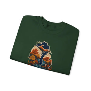 Michigan fall autumn colors crewneck sweatshirt - sweatshirts